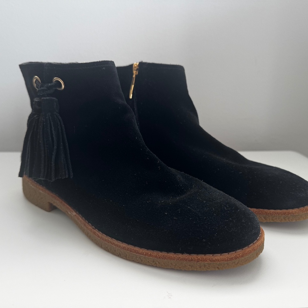 Kate Spade Ankle suede black booties